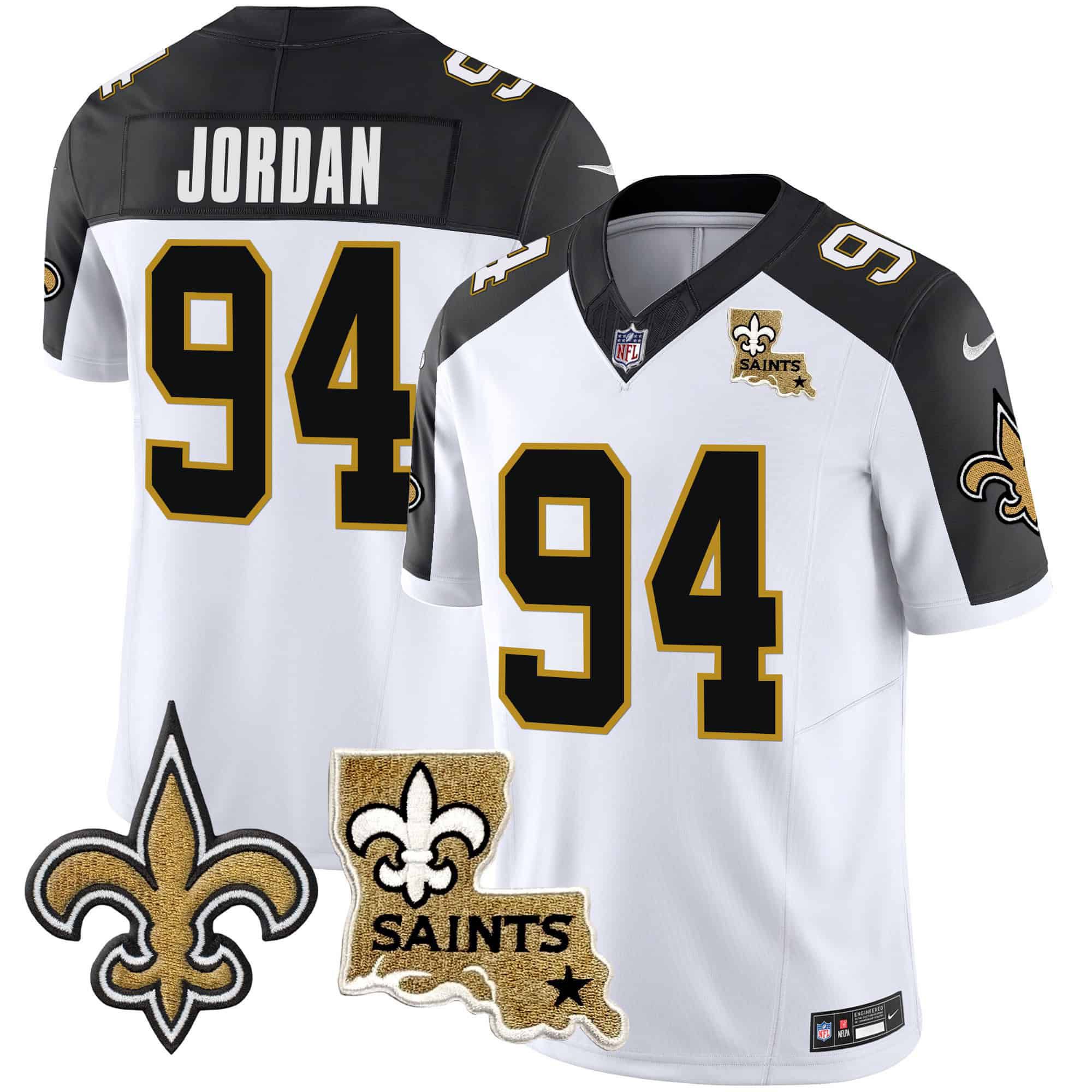 Men New Orleans Saints #94 Jordan White 2024 Nike Vapor Limited NFL Jersey style 1->indianapolis colts->NFL Jersey